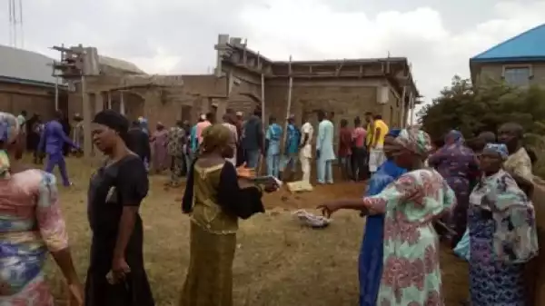 Drama As Pastor Stops Wife From Being Buried On Her Property With ‘Bouncers’ (Photo)